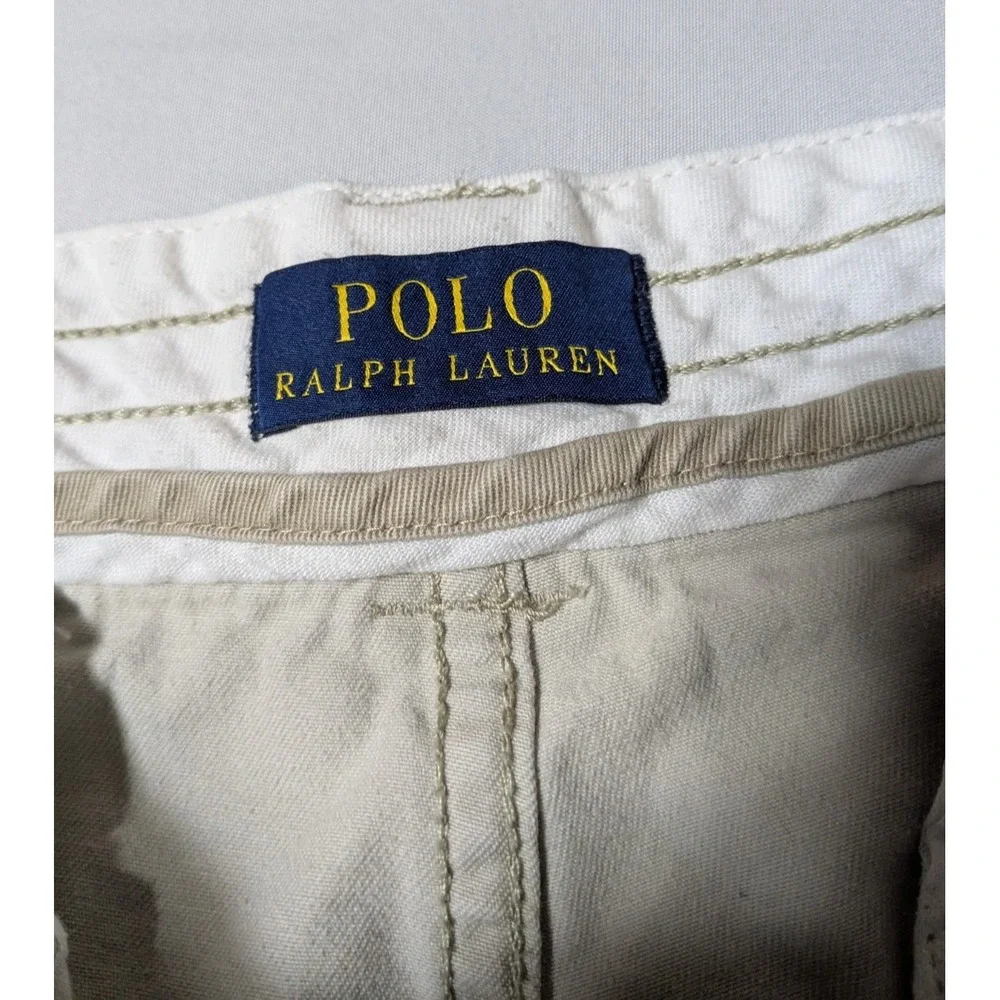 Polo Ralph Lauren Classic Polo Chino Light Khaki Well Worn Cargo Shorts - Men 34